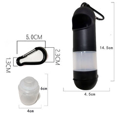 Poop bag holder with hand sanitiser